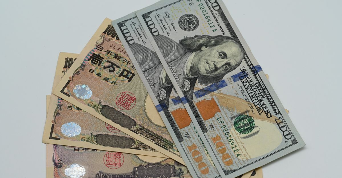 Graphique illustrant la faiblesse du yen japonais face au dollar américain